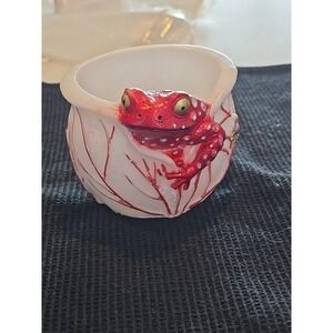 Resin Handmade Frog Flower Pot Decoration Gift Plants. 679